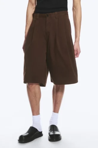 Pantalones cortos de algodón chino – Marrón oscuro