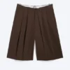 Pantalones cortos de algodón chino – Marrón oscuro Pantalones cortos de algodón chino – Marrón oscuro