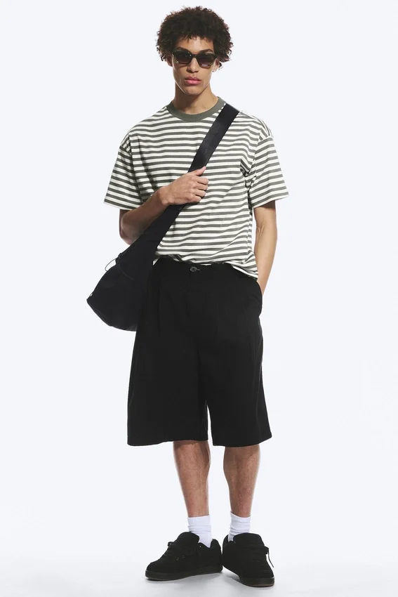 Pantalones cortos de algodón chino – Negro Pantalones cortos de algodón chino – Negro