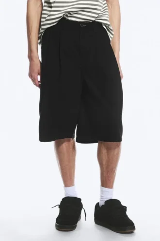 Pantalones cortos de algodón chino – Negro