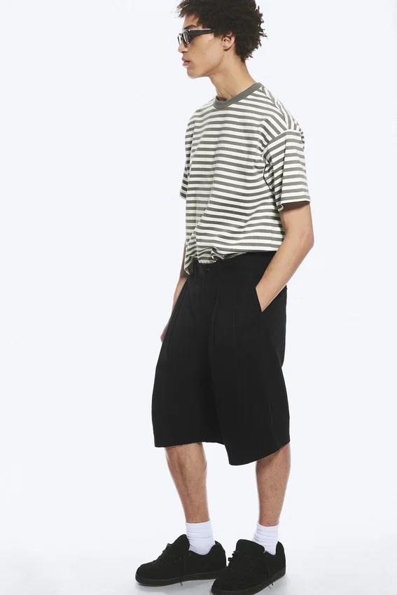 Pantalones cortos de algodón chino – Negro Pantalones cortos de algodón chino – Negro