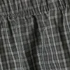 Pantalones cortos de algodón de talle bajo – Cuadros oscuros
