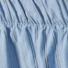 Pantalones cortos de algodón de talle bajo – Rayas azul claro