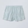 Pantalones cortos de algodón tipo bóxer holgados – Rayas azules Pantalones cortos de algodón tipo bóxer holgados – Rayas azules