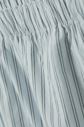 Pantalones cortos de algodón tipo bóxer holgados – Rayas azules