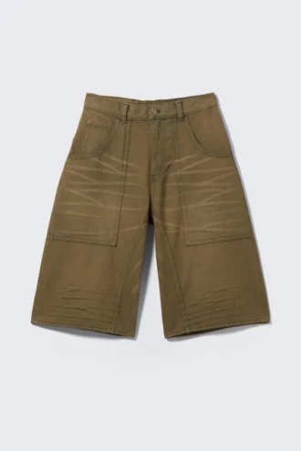Pantalones cortos de carpintero holgados unisex Dunno – Marrón oscuro | Cheap Monday Gb