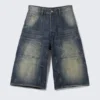 Pantalones cortos de carpintero unisex de corte holgado Dunno – Azul cañón – Azul oscuro | Cheap Monday GB Pantalones cortos de carpintero unisex de corte holgado Dunno – Azul cañón – Azul oscuro | Cheap Monday GB