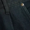 Pantalones cortos de denim holgados con pliegues y talle medio – Emerald Rinse – Azul oscuro Pantalones cortos de denim holgados con pliegues y talle medio – Emerald Rinse – Azul oscuro