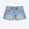 Pantalones cortos de denim holgados de tiro medio Gravity – Azul Kimberley – Azul claro Pantalones cortos de denim holgados de tiro medio Gravity – Azul Kimberley – Azul claro