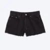 Pantalones cortos de denim holgados de tiro medio Gravity – Tuned Black – Negro Pantalones cortos de denim holgados de tiro medio Gravity – Tuned Black – Negro