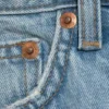 Pantalones cortos de denim holgados en color ceniza – Kimberly Worn – Azul medio Pantalones cortos de denim holgados en color ceniza – Kimberly Worn – Azul medio