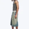 Pantalones cortos de denim largos y holgados de talle medio Void – Azul miel – Azul claro Pantalones cortos de denim largos y holgados de talle medio Void – Azul miel – Azul claro