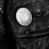 Pantalones cortos de denim recubierto, holgados y de talle bajo – Negro Pantalones cortos de denim recubierto, holgados y de talle bajo – Negro