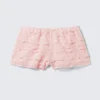 Pantalones cortos de encaje con volantes – Rosa claro