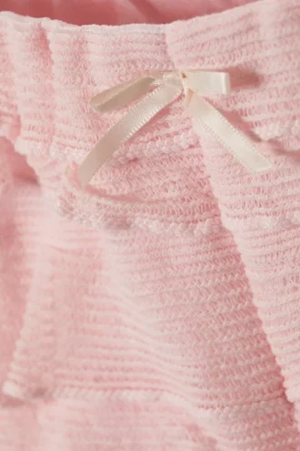 Pantalones cortos de encaje con volantes – Rosa claro