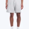 Pantalones cortos de felpa holgados – Gris polvo claro Pantalones cortos de felpa holgados – Gris polvo claro