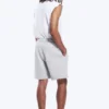 Pantalones cortos de felpa holgados – Gris polvo claro Pantalones cortos de felpa holgados – Gris polvo claro