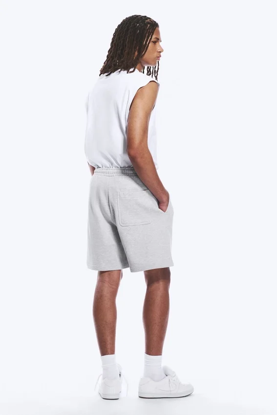 Pantalones cortos de felpa holgados – Gris polvo claro Pantalones cortos de felpa holgados – Gris polvo claro