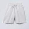Pantalones cortos de felpa holgados – Gris polvo claro Pantalones cortos de felpa holgados – Gris polvo claro
