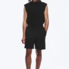 Pantalones cortos de felpa holgados – Negro Pantalones cortos de felpa holgados – Negro
