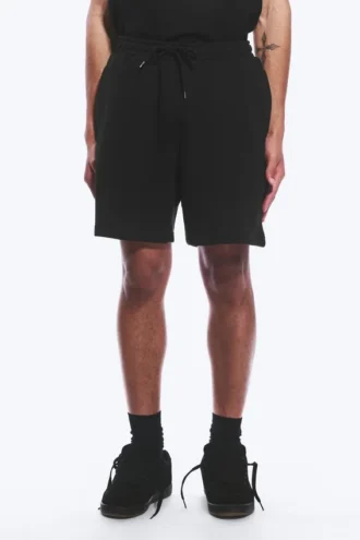 Pantalones cortos de felpa holgados – Negro