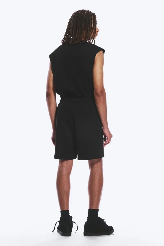Pantalones cortos de felpa holgados – Negro Pantalones cortos de felpa holgados – Negro