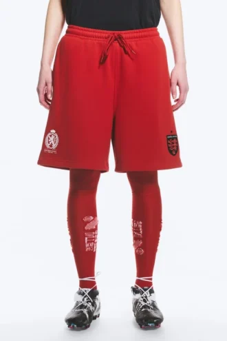 Pantalones cortos de fútbol de jersey holgados Toffs – Rojo brillante Pantalones cortos de fútbol de jersey holgados Toffs – Rojo brillante