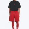 Pantalones cortos de fútbol de jersey holgados Toffs – Rojo brillante Pantalones cortos de fútbol de jersey holgados Toffs – Rojo brillante
