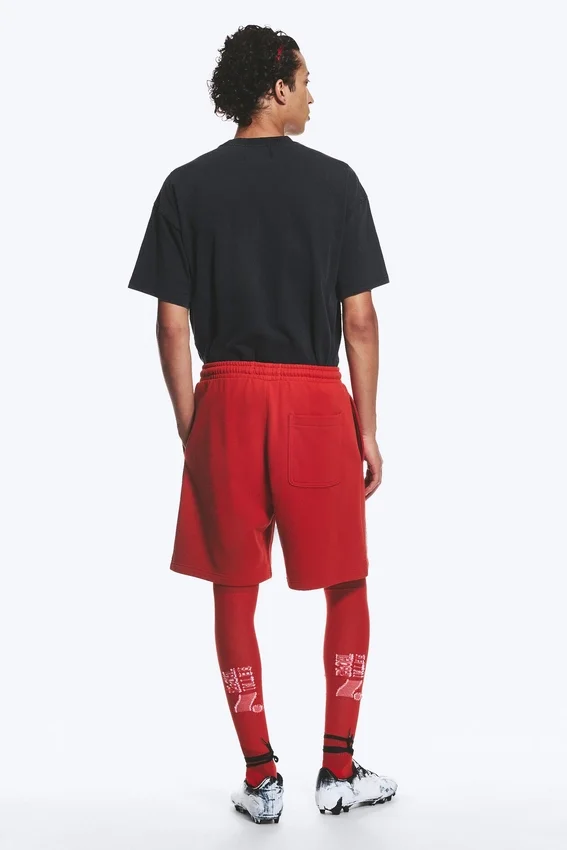 Pantalones cortos de fútbol de jersey holgados Toffs – Rojo brillante Pantalones cortos de fútbol de jersey holgados Toffs – Rojo brillante