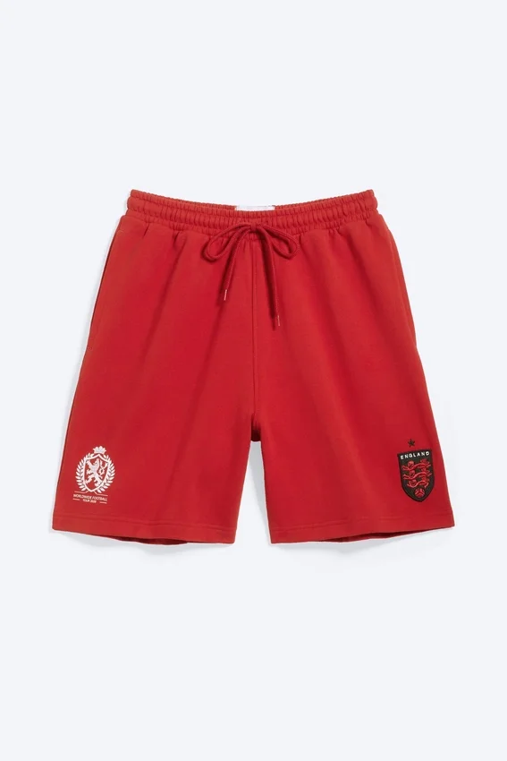Pantalones cortos de fútbol de jersey holgados Toffs – Rojo brillante Pantalones cortos de fútbol de jersey holgados Toffs – Rojo brillante