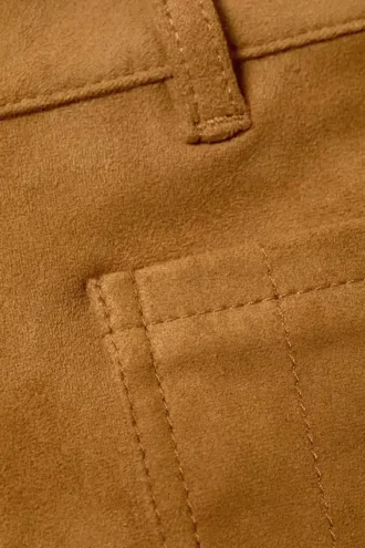 Pantalones cortos de imitación de ante – Marrón