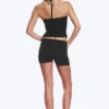 Pantalones cortos de jersey de talle bajo – Negro Pantalones cortos de jersey de talle bajo – Negro