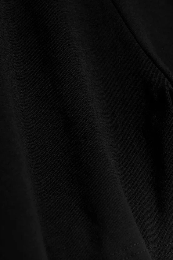 Pantalones cortos de jersey de talle bajo – Negro Pantalones cortos de jersey de talle bajo – Negro