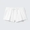 Pantalones cortos de jersey de talle medio – Blanco