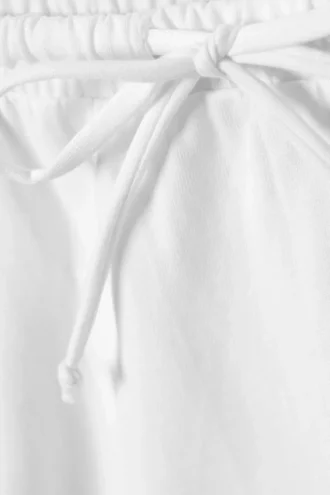 Pantalones cortos de jersey de talle medio – Blanco