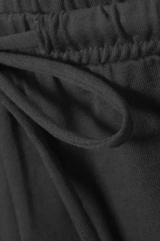 Pantalones cortos de jersey de talle medio – Gris oscuro