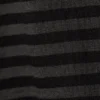 Pantalones cortos de jersey sin cremallera – Rayas negras y grises