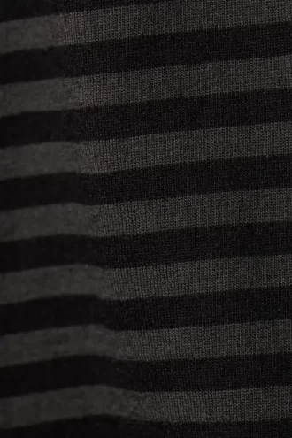 Pantalones cortos de jersey sin cremallera – Rayas negras y grises
