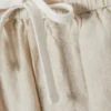 Pantalones cortos de lino de corte holgado con cordón – Crudo Pantalones cortos de lino de corte holgado con cordón – Crudo