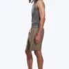 Pantalones cortos de lino de corte holgado con cordón – Marrón oscuro jaspeado Pantalones cortos de lino de corte holgado con cordón – Marrón oscuro jaspeado