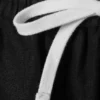 Pantalones cortos de lino holgados con cordón – Negro Pantalones cortos de lino holgados con cordón – Negro
