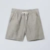 Pantalones cortos de lino Olsen – Faded Dusty Mole Pantalones cortos de lino Olsen – Faded Dusty Mole