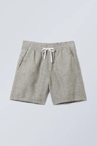 Pantalones cortos de lino Olsen – Faded Dusty Mole Pantalones cortos de lino Olsen – Faded Dusty Mole