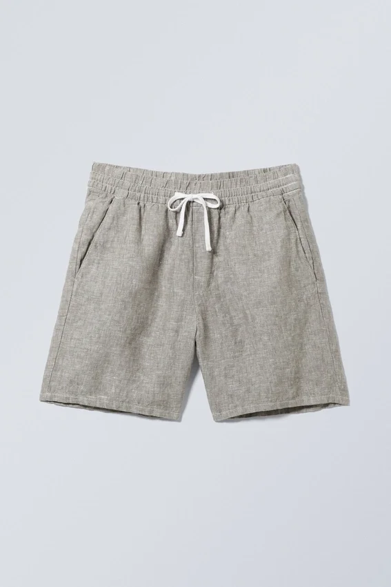 Pantalones cortos de lino Olsen – Faded Dusty Mole Pantalones cortos de lino Olsen – Faded Dusty Mole