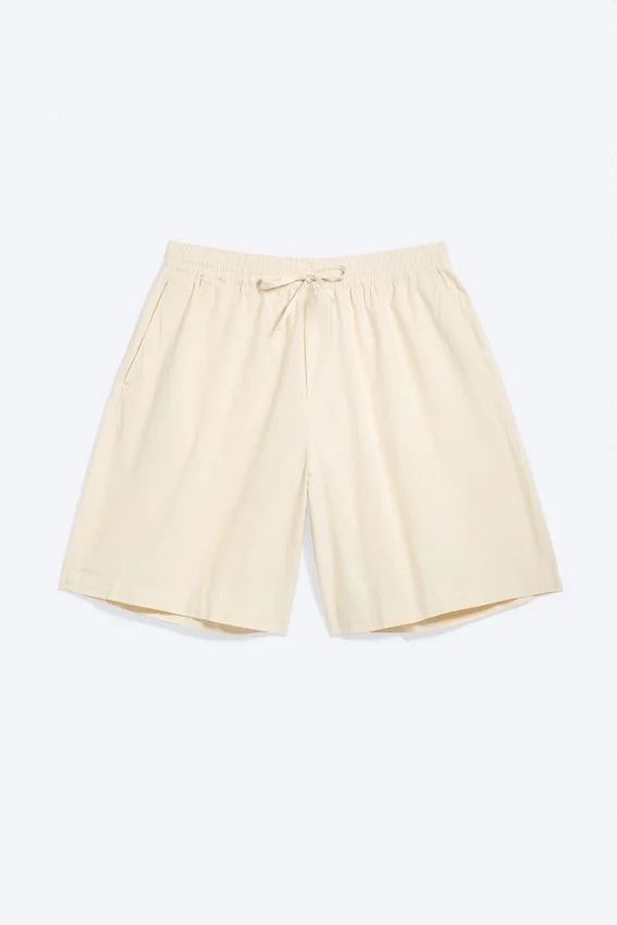 Pantalones cortos de mezcla de lino – Beige claro Pantalones cortos de mezcla de lino – Beige claro