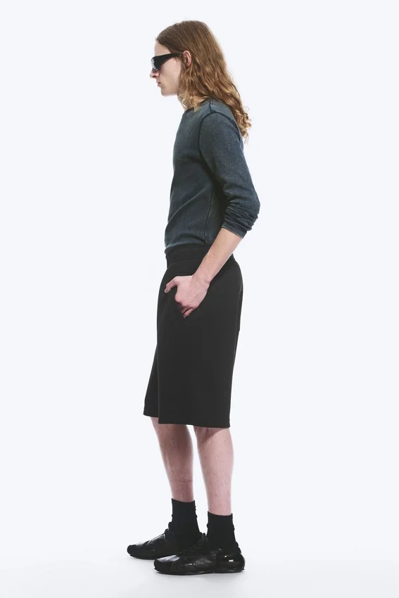 Pantalones cortos de neopreno de corte holgado – Negro Pantalones cortos de neopreno de corte holgado – Negro