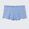Pantalones cortos de pijama de punto calado suave – Azul empolvado Pantalones cortos de pijama de punto calado suave – Azul empolvado