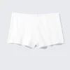 Pantalones cortos de pijama de punto calado suave – Blanco Pantalones cortos de pijama de punto calado suave – Blanco