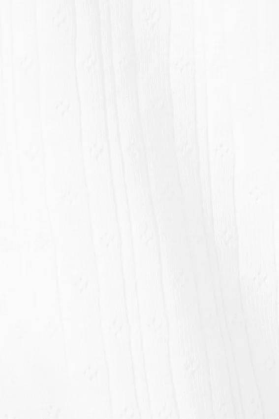 Pantalones cortos de pijama de punto calado suave – Blanco Pantalones cortos de pijama de punto calado suave – Blanco