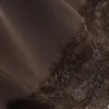 Pantalones cortos de satén con encaje – Marrón oscuro